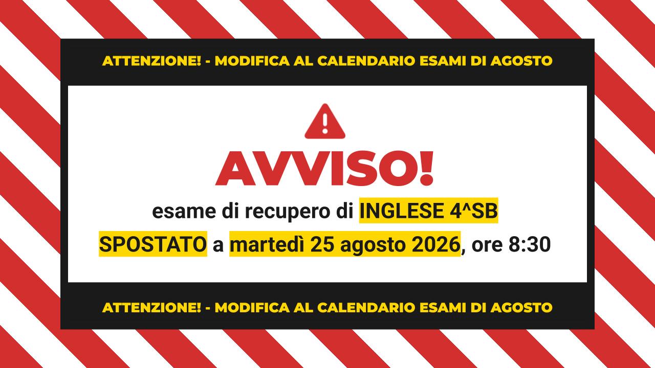 4^SB - MODIFICA DATA ESAME